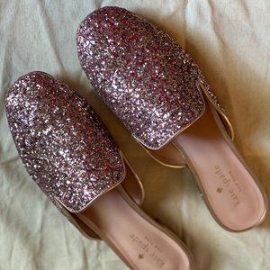 Kate Spade Pink Sequins Slides Sz 6.5